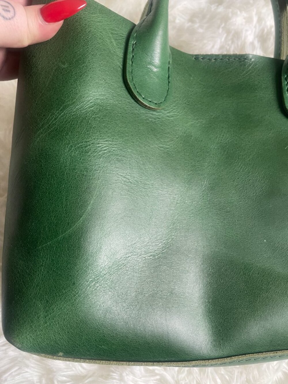 Portland Leather Large Raindrop Cowboy Mint - Picture 2 of 8